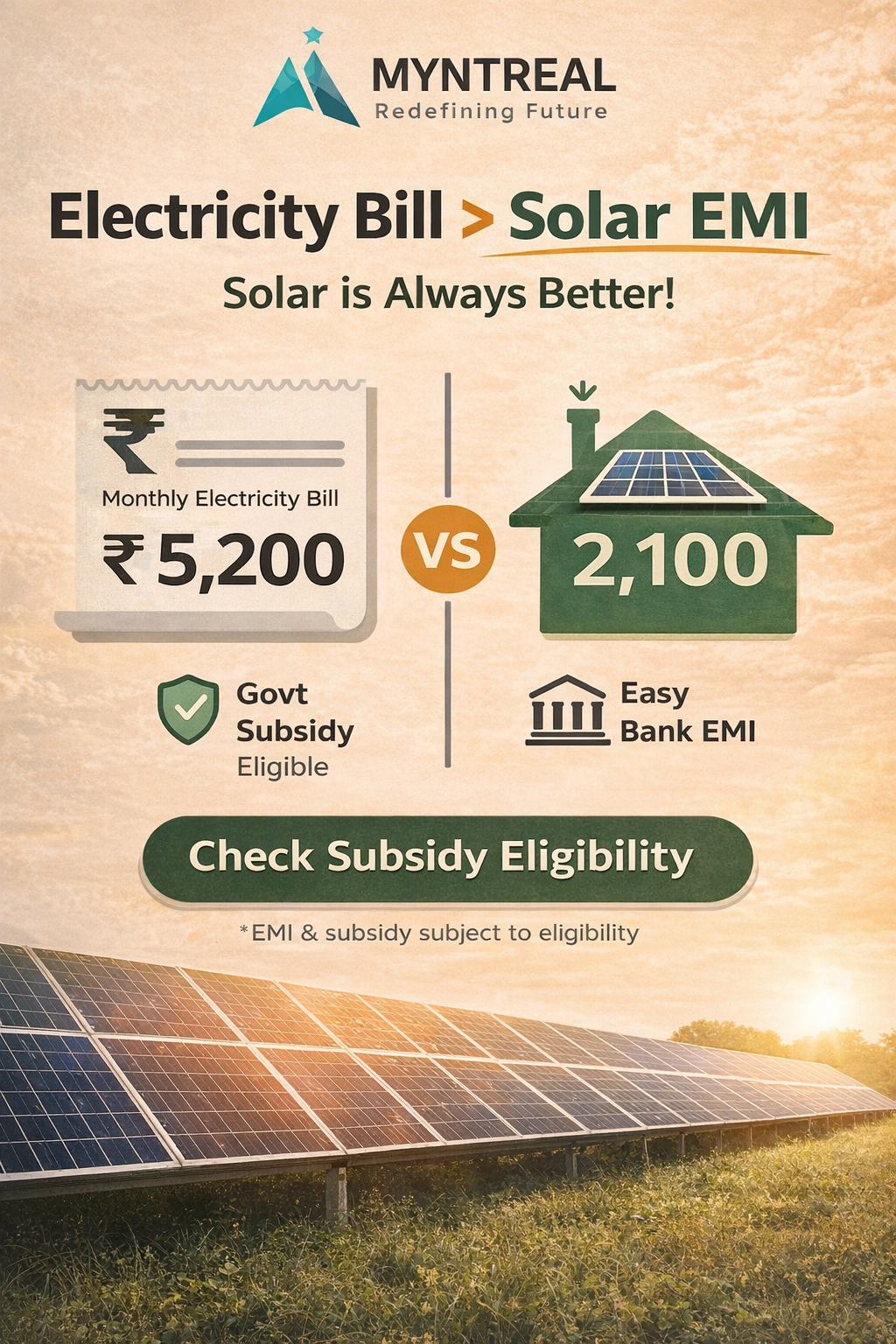 Bill vs Solar EMI