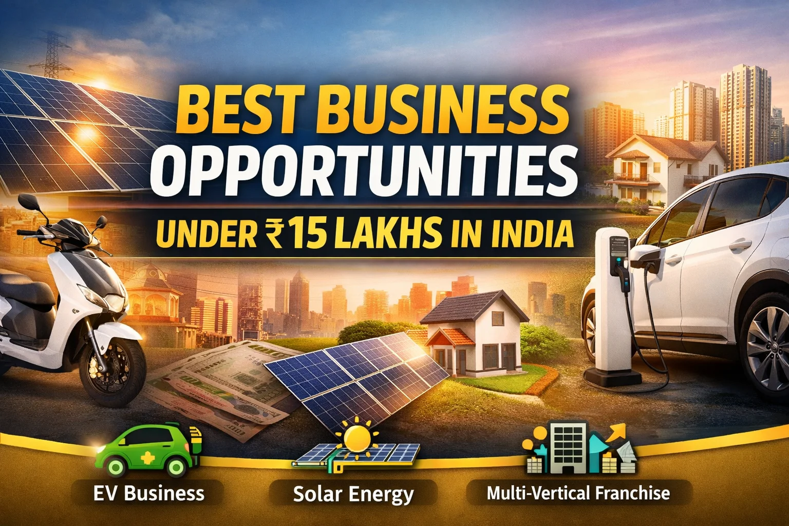 Best Business Opportunities Under ₹15 Lakhs in India (2026) – A Practical Guide for Tier 2 & Tier 3 Investors